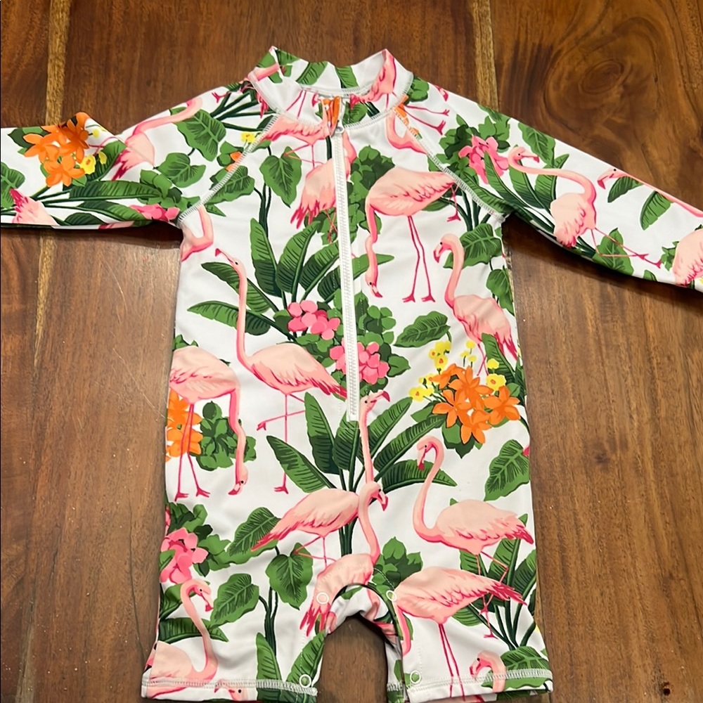 Janie and Jack Pink Flamingo One Piece